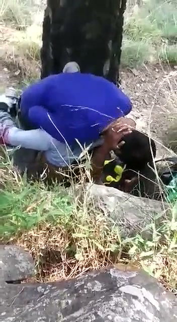 Couple caught  run away