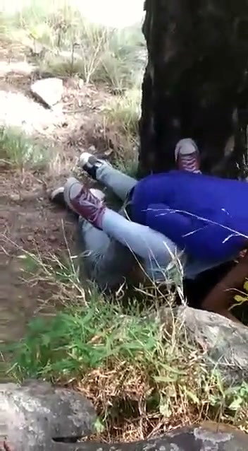 Couple caught  run away
