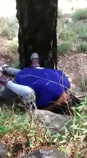 Couple caught  run away