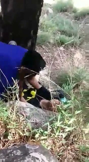 Couple caught  run away