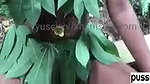 South Indian jungle girl dressing in leaves and masturbating hard