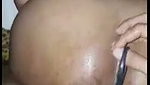 Brown slut wife DP with anal beads
