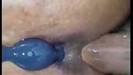 Brown slut wife DP with anal beads