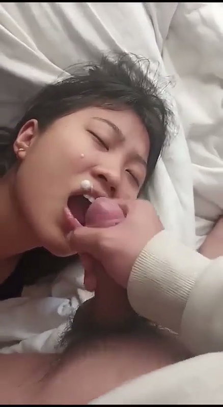 Nepali babe sucking and taking cum