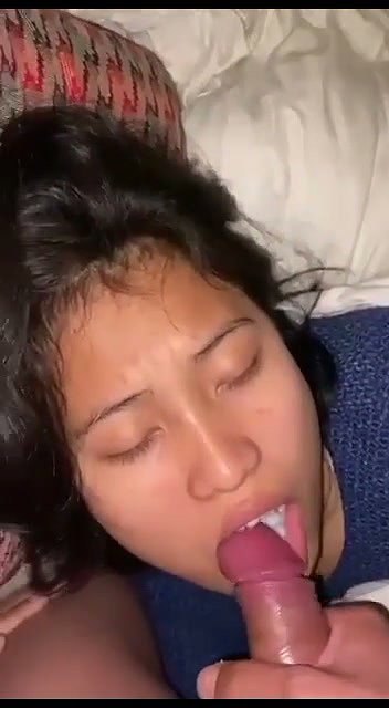 Nepali babe taking cum in mouth