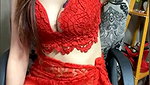 Husan e Malika red lingerie show