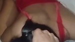 Desi babe fucked in red dress