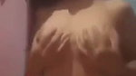 Babe showing boobs and blowjob