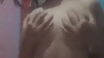 Babe showing boobs and blowjob