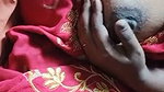 Aunty pressing her boobs show her pink pussy