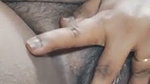 Aunty pressing her boobs show her pink pussy