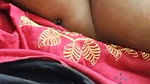 Aunty pressing her boobs show her pink pussy