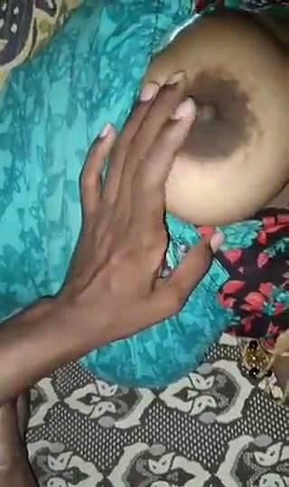 Aunty sleeping lover pressing her nipple