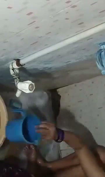 Bhabhi washing clothes naked