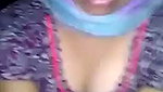 Aunty show her boobs playing