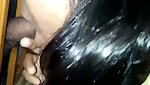 Bf standing outside the window gf giving Blowjob