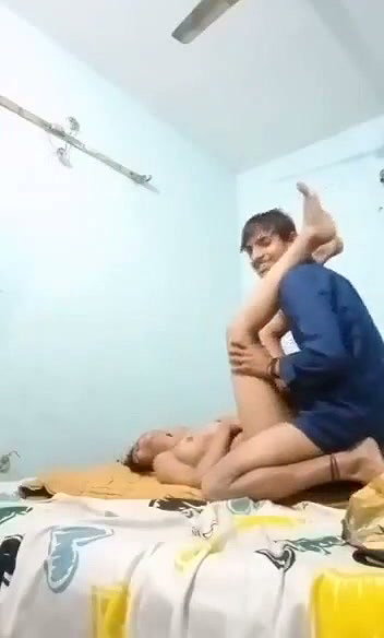Hot couple enjoying fucking in girl house