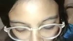 Glasses Horny Girl Sucking brother Dick