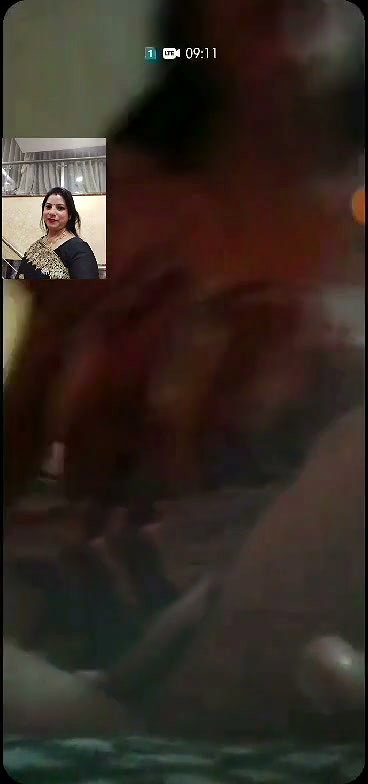 Lady finger showing on video call
