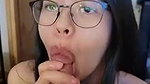 Extremely Cute Asian Teen Nerd Sucking College Guy