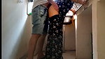Aunty fuck in kitchen while working