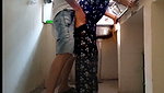Aunty fuck in kitchen while working