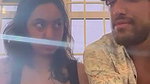 Beautiful girl show her boobs in restaurant