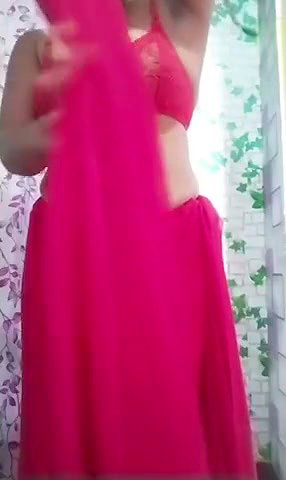 Beautiful girl undress her saree show her boob