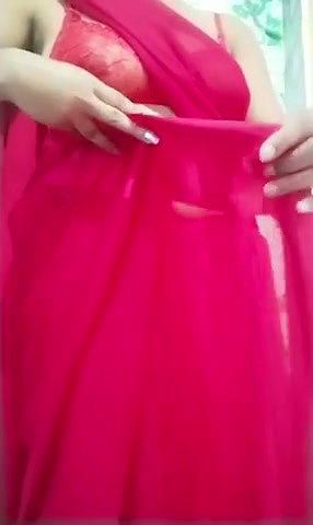 Beautiful girl undress her saree show her boob
