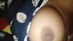 Very sexy girl squeeze her boob