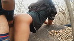 Young couple fuck in jungle