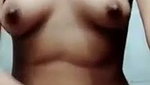 Beautiful girl show her boob on video call