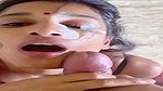 Cum on biwi face