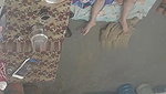 Aunty give Handjob to uncle cock