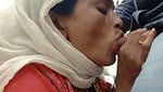 Aunty giving Blowjob Outdoor