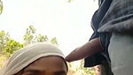 Aunty giving Blowjob Outdoor