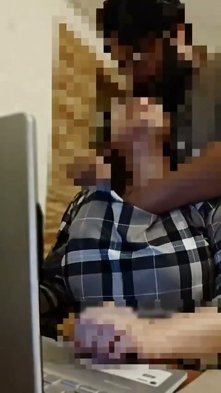 Boyfriend press his gf boobs
