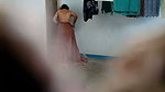 Stepmother after bath changing her cloth