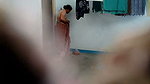 Stepmother after bath changing her cloth