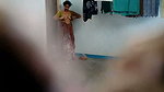 Stepmother after bath changing her cloth