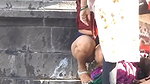 Desi Mom  Daughter After Bath Outdoor Changing Dress