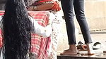 Desi Mom  Daughter After Bath Outdoor Changing Dress