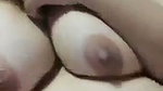 Hot looking girl show her huge boob