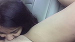 Two girl enjoying in the car