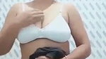 Aunty show her boob  wear cloth