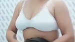 Aunty show her boob  wear cloth