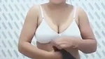 Aunty show her boob  wear cloth