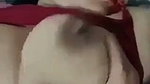 Boyfriend pressing his gf huge Boob