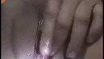 Lady finger her pussy on video call