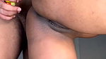Dark  Chocolate ass fingering